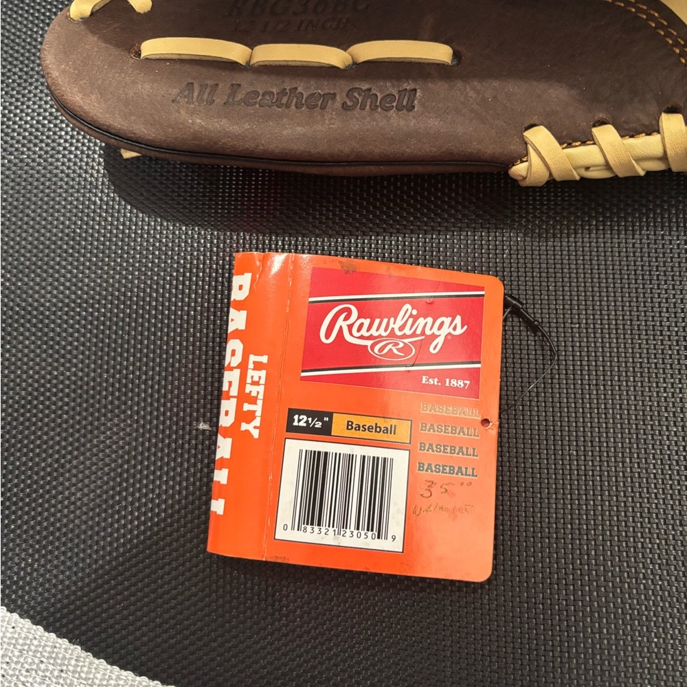 Rawlings Leather Baseball Glove with Red Logo (NEW) - Picture 6 of 6